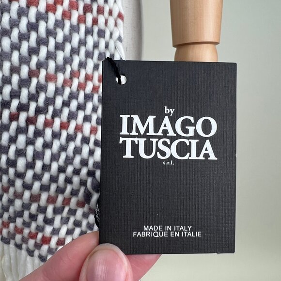 New Wool Blend Scarf Fringe Woven Christmas Gift Birthday Present European Italy - Picture 5 of 10